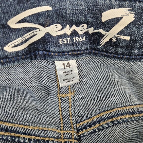 NWT Seven7 High-Rise Skinny Jeans Women's Size 14 (34x28) Blue Medium Wash - Picture 4 of 10